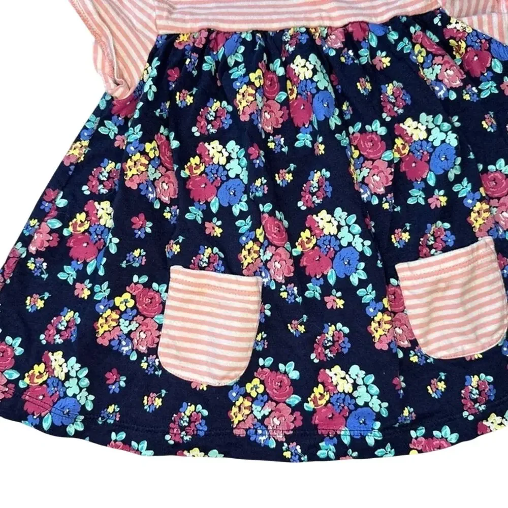 Adventure Wear by Copper Key Girls 2T Multicolor Floral Short Sleeve Dress